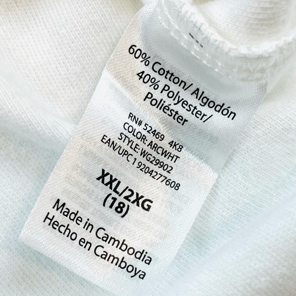WONDER NATION • White Long Sleeve Polo Shirt, XXL - Picture 10 of 14